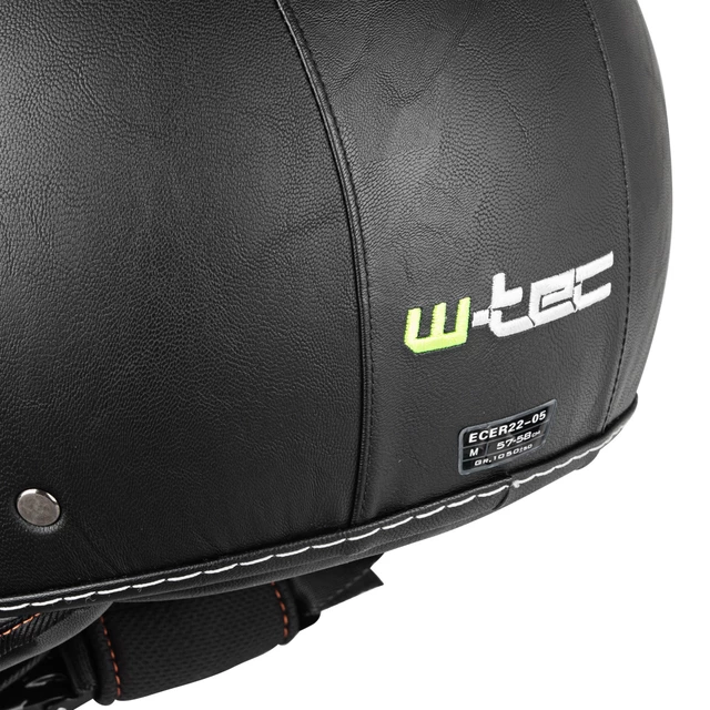 Scooter Helmet W-TEC FS-701LB Leather Black