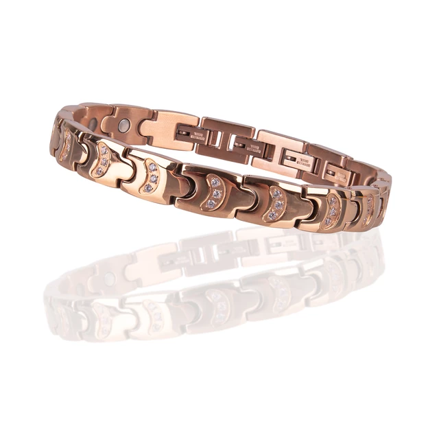 Magnetický náramek inSPORTline Rosila - růžové zlato