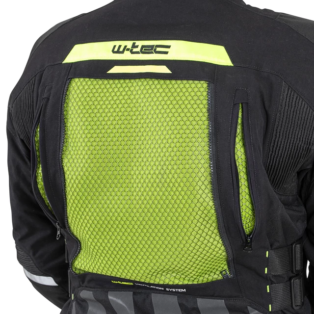 Motoros kabát W-TEC Aircross - fekete-fluor sárga