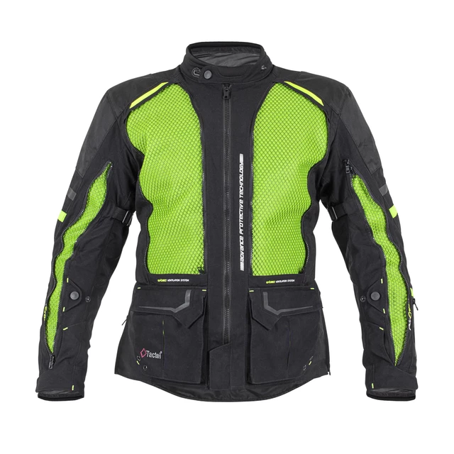 Motoros kabát W-TEC Aircross - fekete-fluor sárga