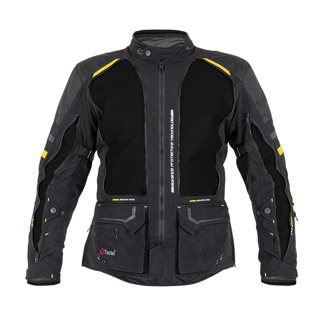 W-TEC Aircross Motorradjacke - schwarz-fluo gelb