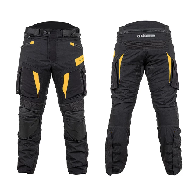 W-TEC Aircross Motorradhosen - schwarz-fluo gelb - Schwarz - Gold