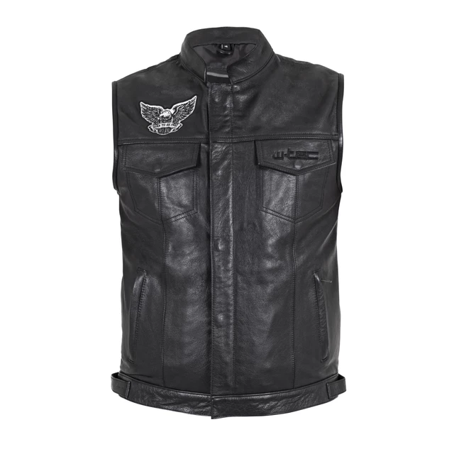 Men’s Motorcycle Vest W-TEC Midvora - Black - Black