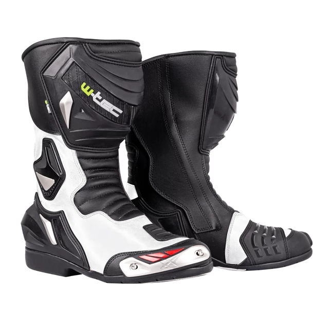 Motorcycle Boots W-TEC Arkus - Black-White - Black-White