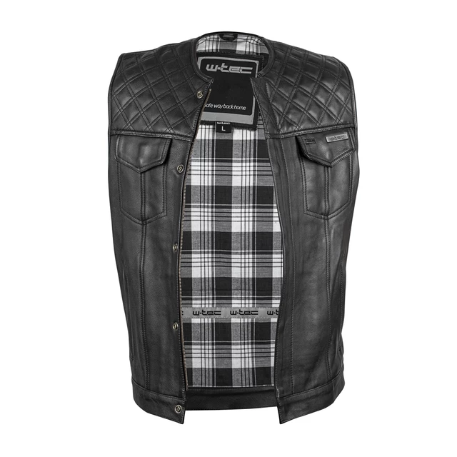 Leather Motorcycle Vest W-TEC Losango