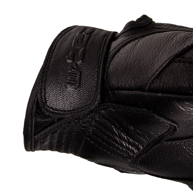 Leather Motorcycle Gloves W-TEC Trogir - Black