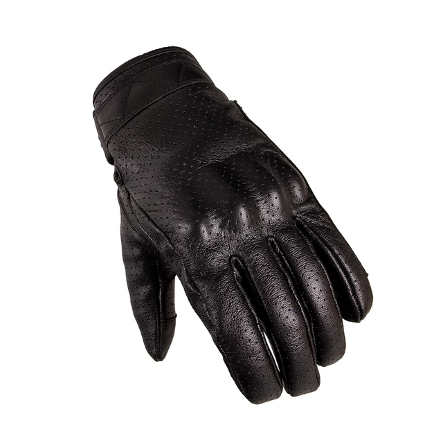 Leder-Sommer-Motorradhandschuhe W-TEC Boldsum - schwarz