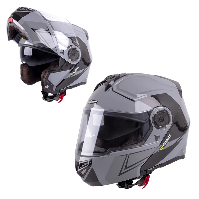 Motorcycle Helmet W-TEC Vexamo - Matte Black - Black-Grey