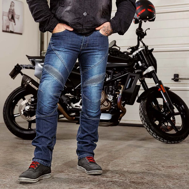 Herren Motorad Jeans W-TEC Oliver - schwarz