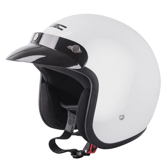 Kask motocyklowy otwarty chopper W-TEC AP-75 - Biała perła