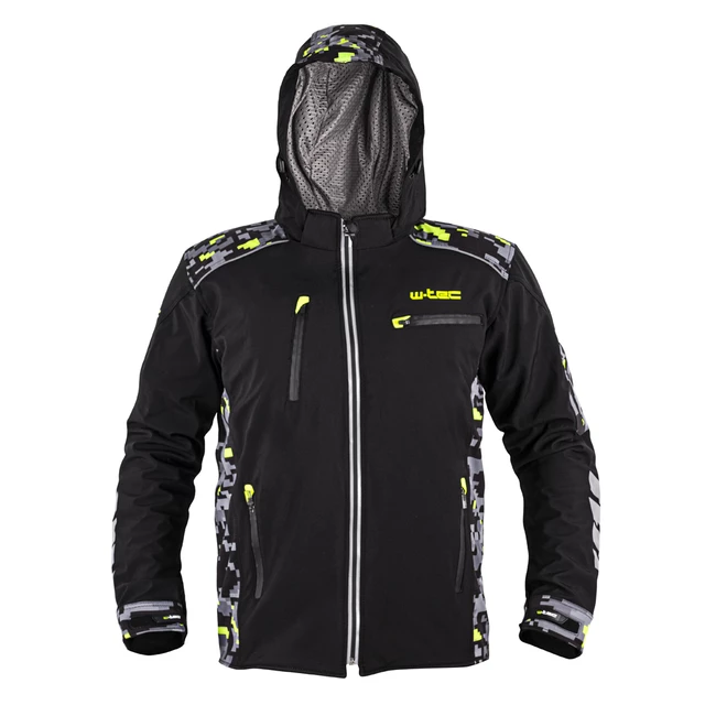 Męska kurtka motocyklowa z kapturem Softshell W-TEC Kybero - OUTLET