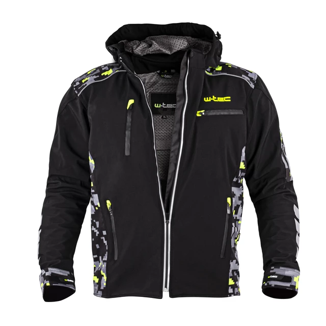 Męska kurtka motocyklowa z kapturem Softshell W-TEC Kybero - OUTLET