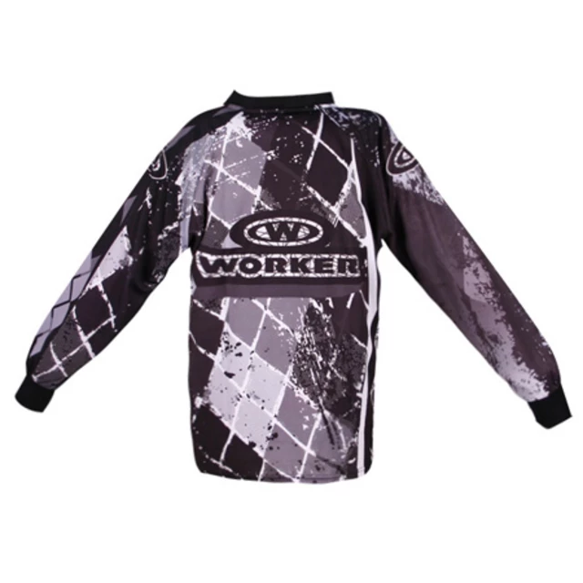 Motocrossový dres WORKER T-Senior - šedé káro