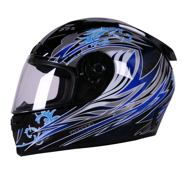 V192 Motorcycle Helmet - Purple - Blue