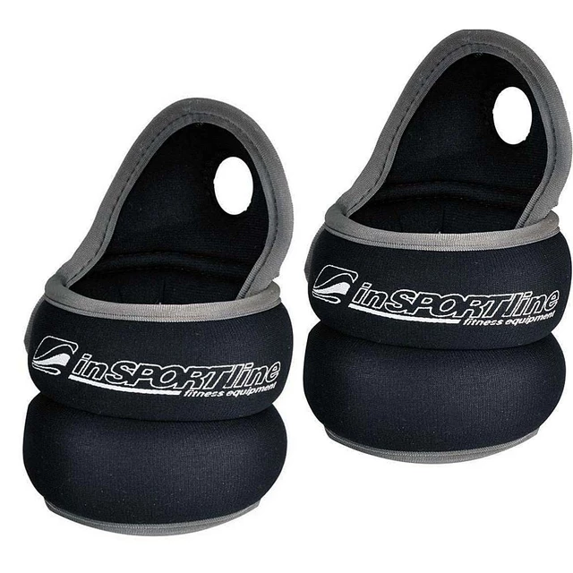 Neoprene Wrist Weights inSPORTline 2x1 kg - Grey - Black