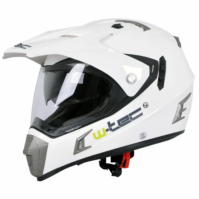 Motocross Helmet W-TEC NK-311 - XS (53-54) - White Shine