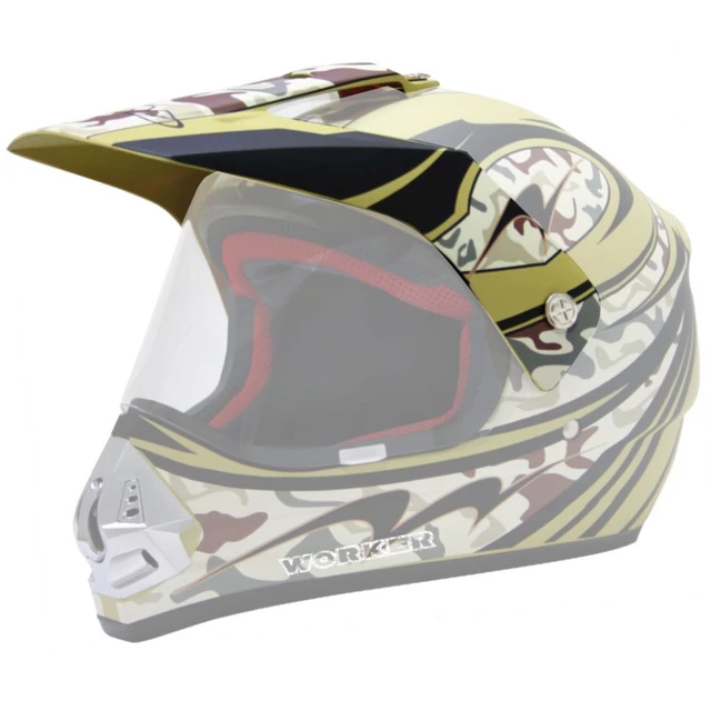 Replacement Visor for WORKER V340 Helmet - CAT-rumena - kaki