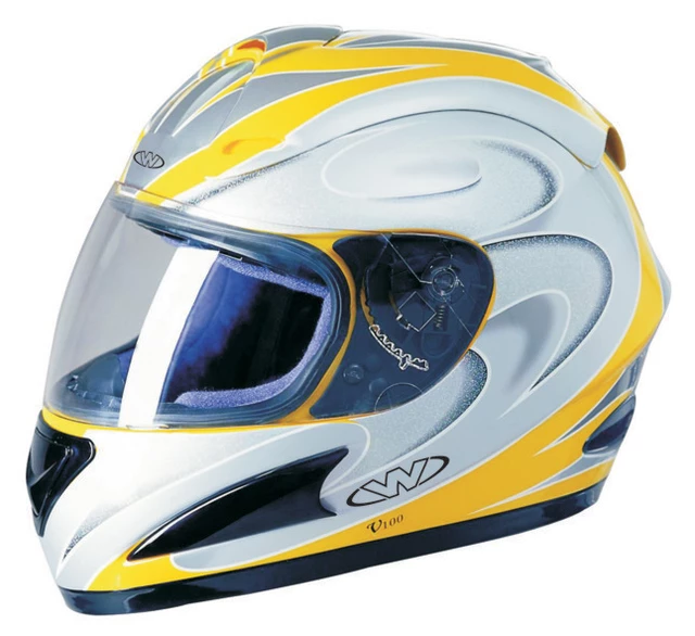 Moto helma WORKER V100 - žlutá