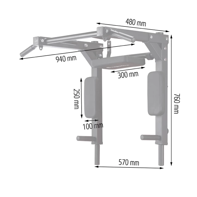 Wall-Mounted Pull-Up Bar inSPORTline L-Bar