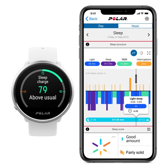 Športové hodinky POLAR Ignite biela - 2.akosť