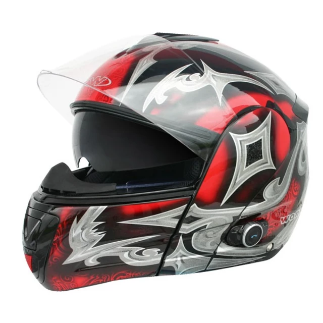 WORKER V210 Bluetooth motorcycle helmet + Interkom - LEH-Crazy Skull