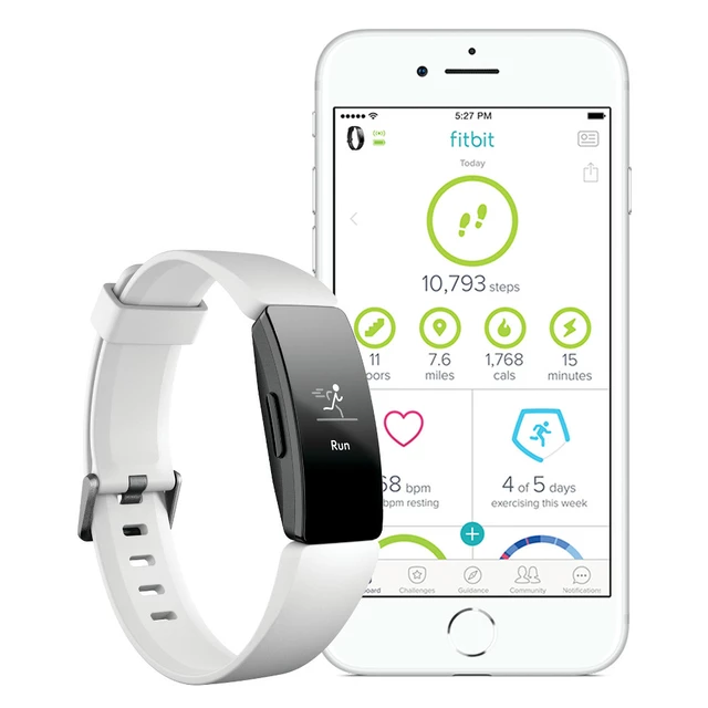 Fitbit hr white hotsell