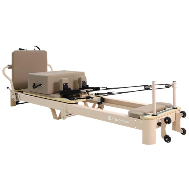 Pilates reformer inSPORTline Comfolder EVO - béžová