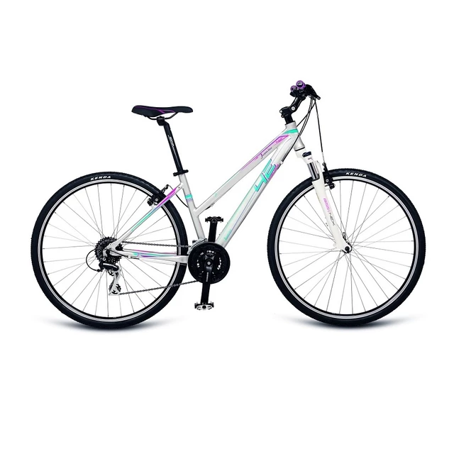 4EVER Jasmine 28" - Damen Cross-Fahrrad - Modell 2017 - silber-blau