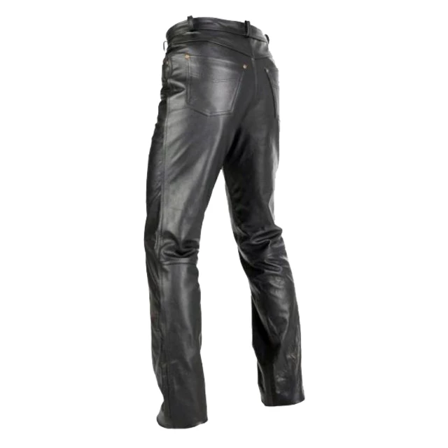 Kožené moto nohavice Spark Jeans - čierna