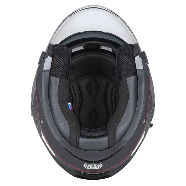 Cassida Jet Tech RoxoR Motorradhelm schwarz matt/weiß/rot/grau