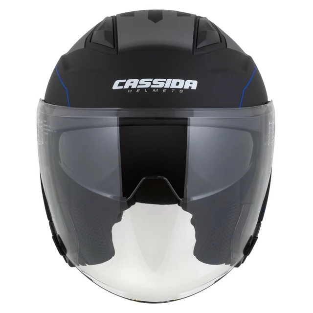 Motorcycle Helmet Cassida Jet Tech RoxoR Matte Black/Blue/Gray/White