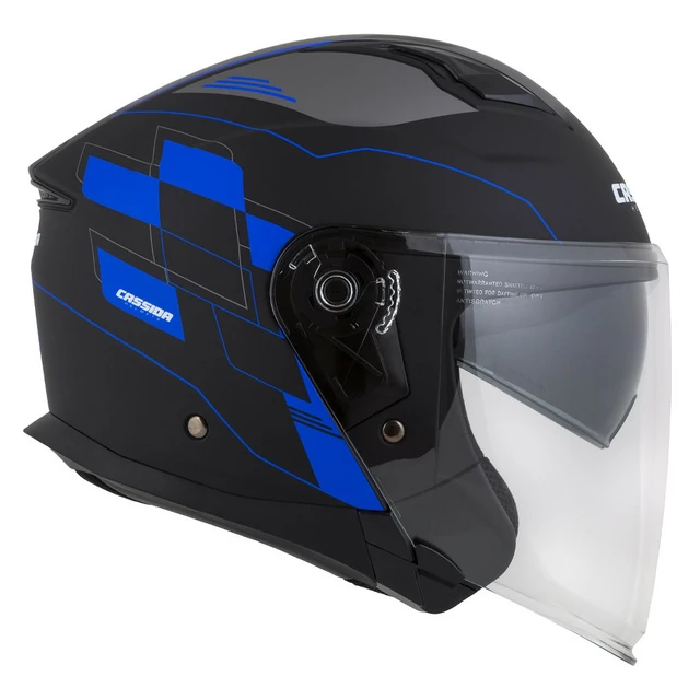 Motorcycle Helmet Cassida Jet Tech RoxoR Matte Black/Blue/Gray/White