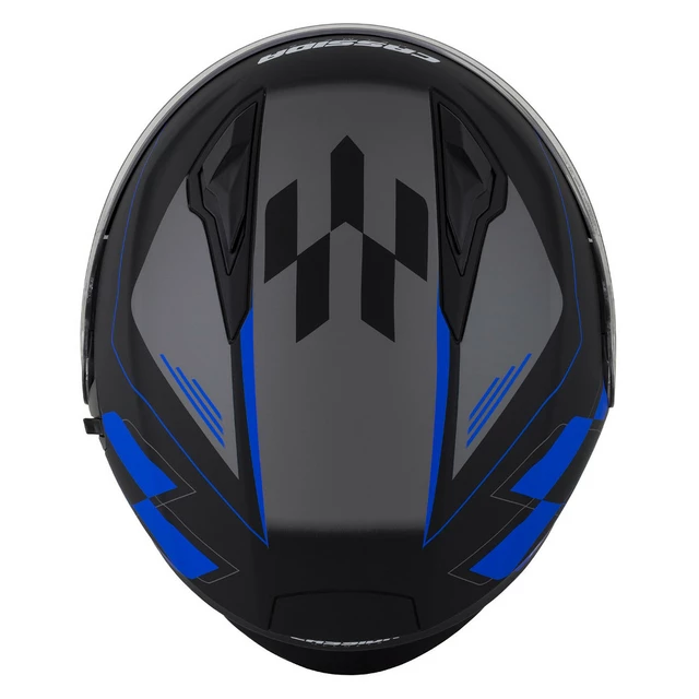 Cassida Jet Tech RoxoR Motorradhelm schwarz matt/blau/grau/weiß