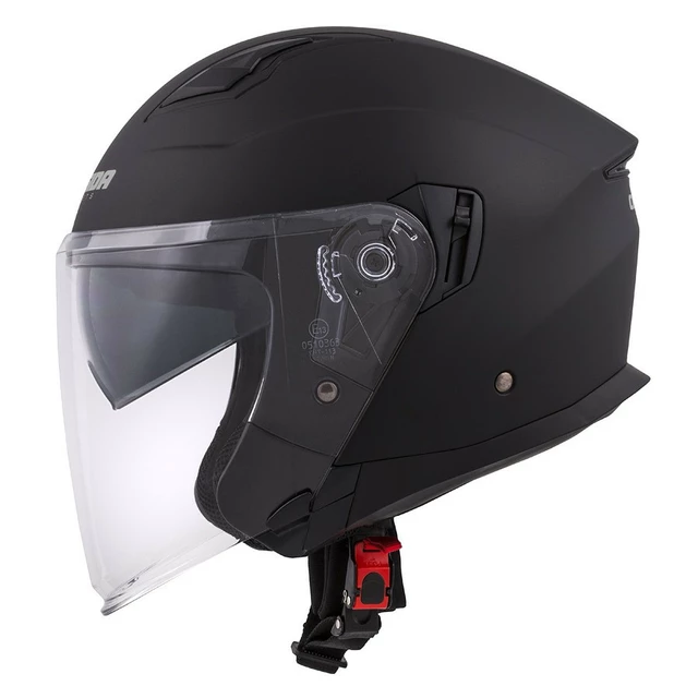 Motorcycle Helmet Cassida Jet Tech Matte Black/Gray Logos 2023 - Black Matte/Grey