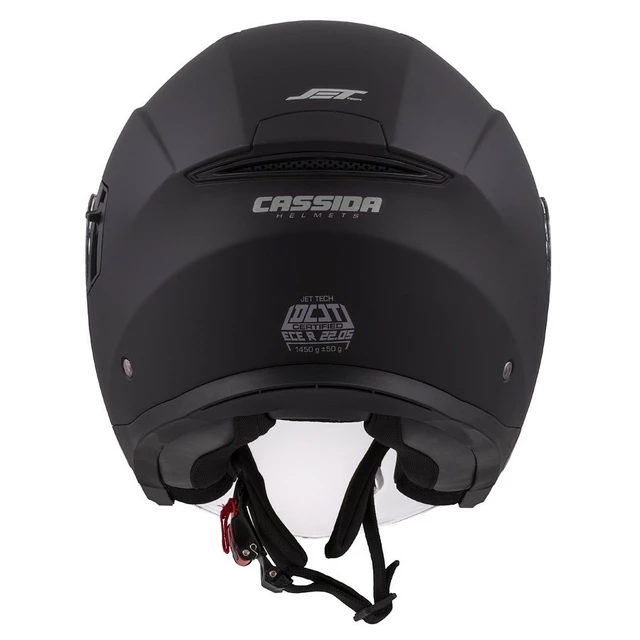 Cassida Jet Tech Schwarz Matt/Graues Logo 2023 Motorradhelm