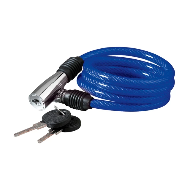 Spiral cable lock KELLYS K-1026S - Red - Blue