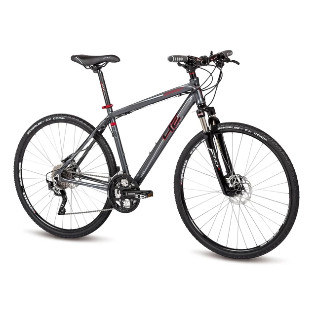 Crossový bicykel 4EVER Compact Disc - model 2015 - graphit matt-červená