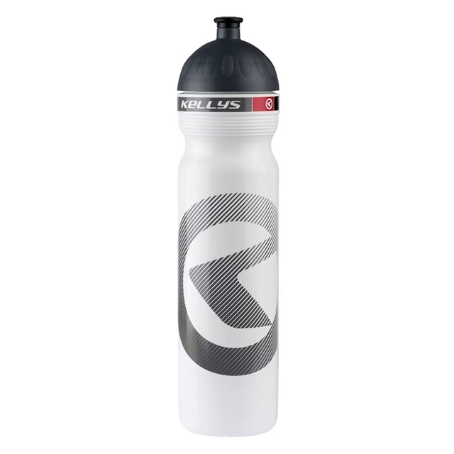 Cycling Water Bottle Kellys Kalahari 1L - Black-Red - White Grey