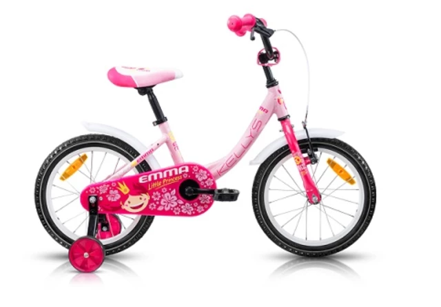 Gyermek kerékpár KELLYS EMMA 16" - rózsaszín-zöld - pink
