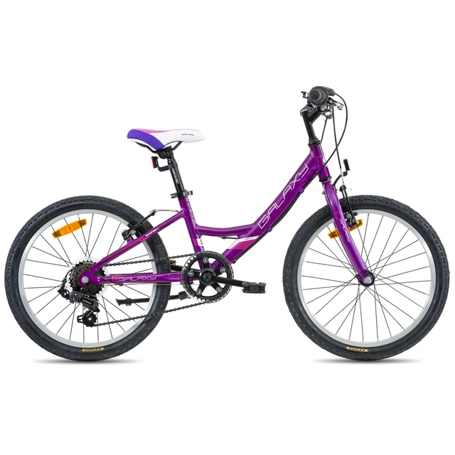 Detský dievčenský bicykel Galaxy Kometa 20" - model 2016 - biela - fialová