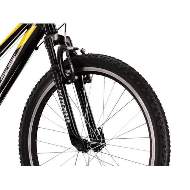 Junior Bike Kross Hexagon JR 1.0 24” – 2022 - Black/Silver/Yellow