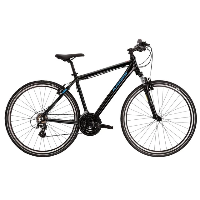 Pánsky crossový bicykel Kross Evado 2.0 28" Gen 004 - čierno-modrá