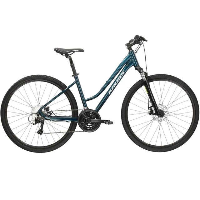 Dámsky crossový bicykel Kross Evado 3.0 28" Gen 005 - tyrkysová/šedá