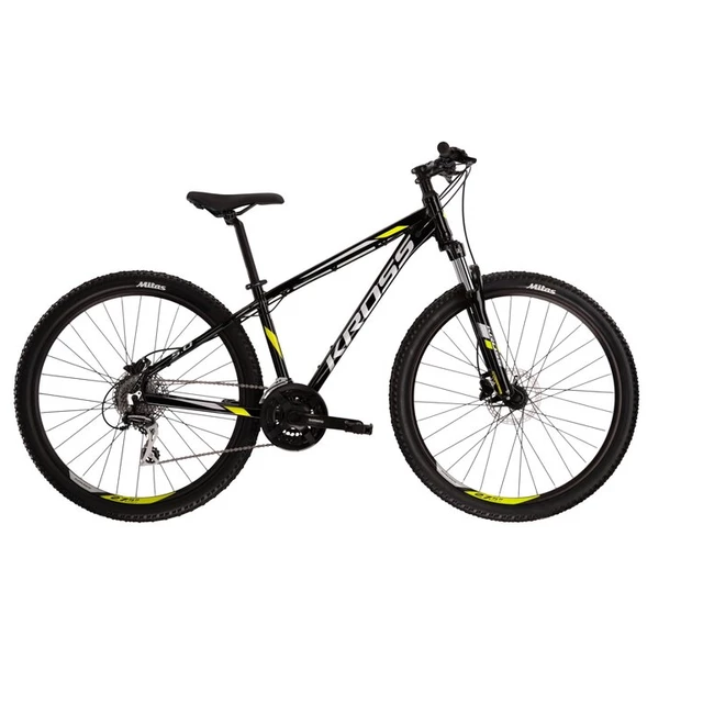 Mountain Bike Kross Hexagon 5.0 27.5” – 2022 - Black/Lime/Grey - Black/Lime/Grey