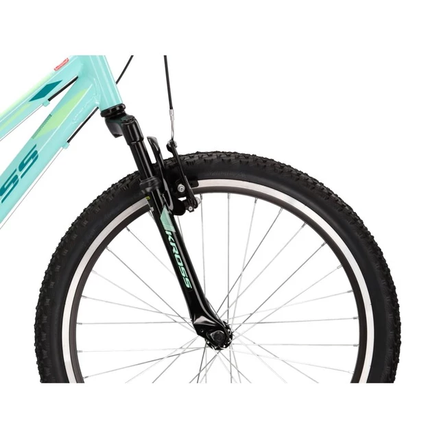 Juniorský dievčenský bicykel Kross LEA JR 1.0 24" Gen 003 - akvamarín/zelená/mätová