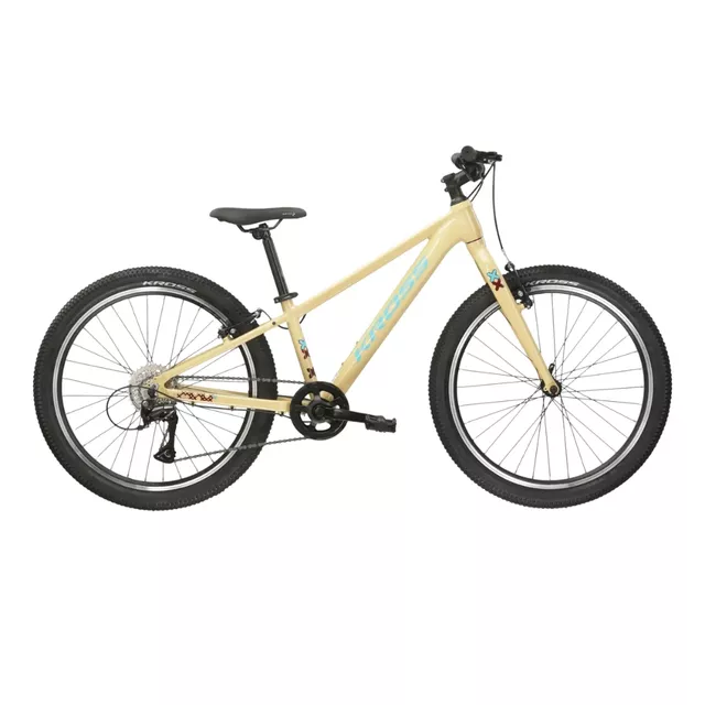 Juniorské kolo Kross LEVEL JR 1.0 24" Gen 007 - červená / marinový / lesk