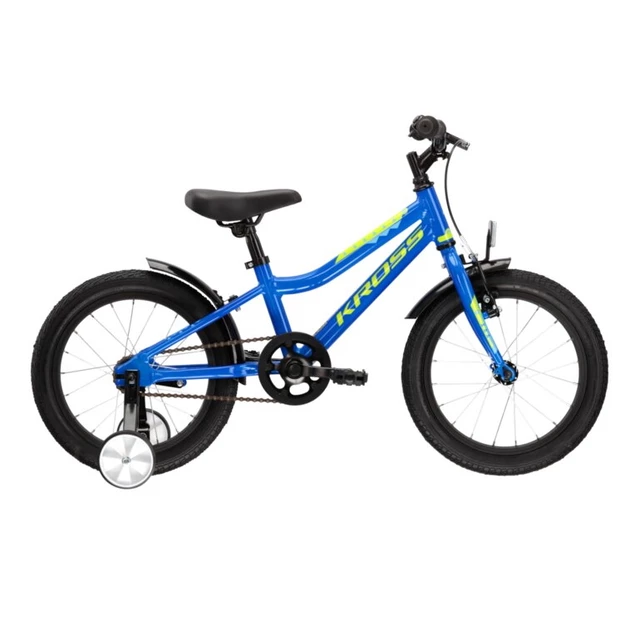 Detský bicykel Kross Racer 4.0 16" - model 2020 - limetka/modrá - limetka/modrá