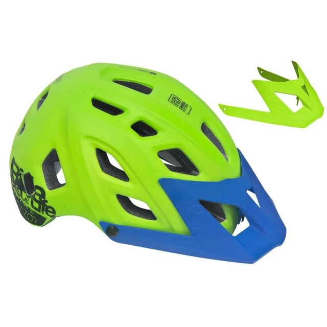 Bicycle Helmet Kellys Razor (no MIPS) - Orange/Red - Lime Green