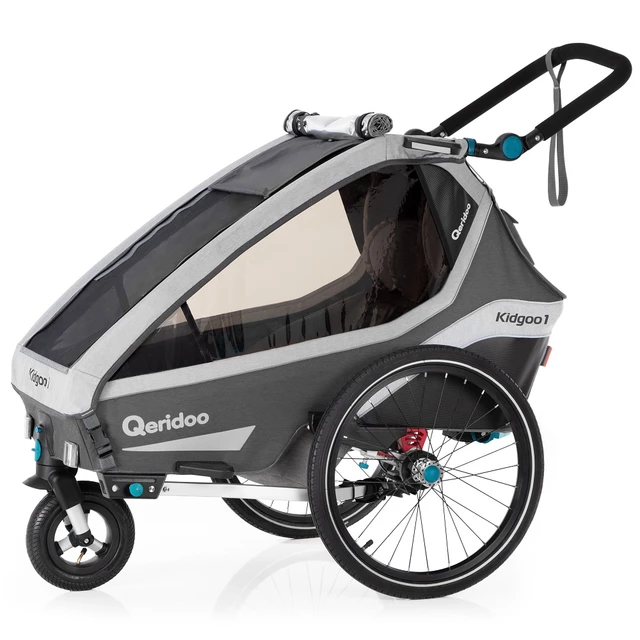 Qeridoo KidGoo 1 Multifunktionaler Kinderwagen 2020 - Petrol Blau - Anthracite Grey