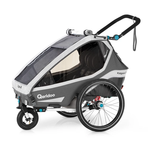 Qeridoo KidGoo 2 Multifunktionaler Kinderwagen 2020 - Petrol Blau - Anthracite Grey